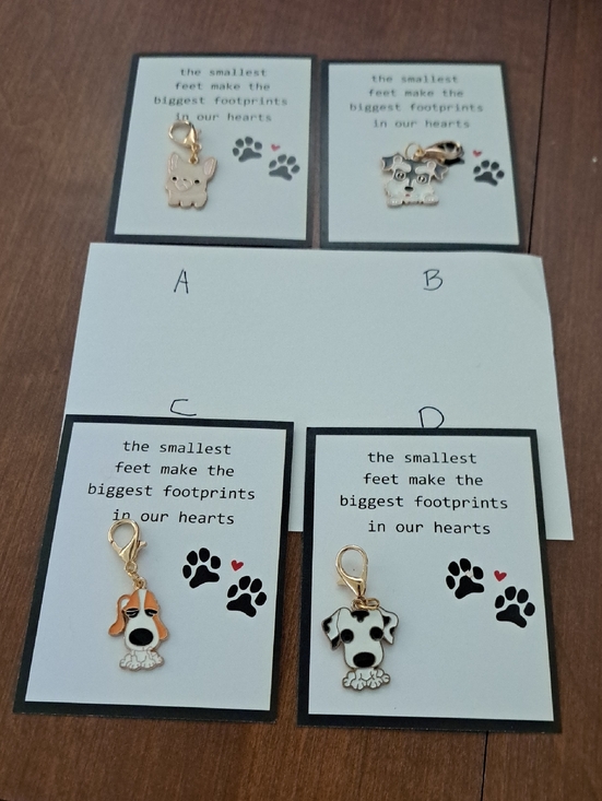 Other - Dog Paw Enamel Charm Keychains - Gold Tone (Pick One) A B C D/ BUNDLE ONLY